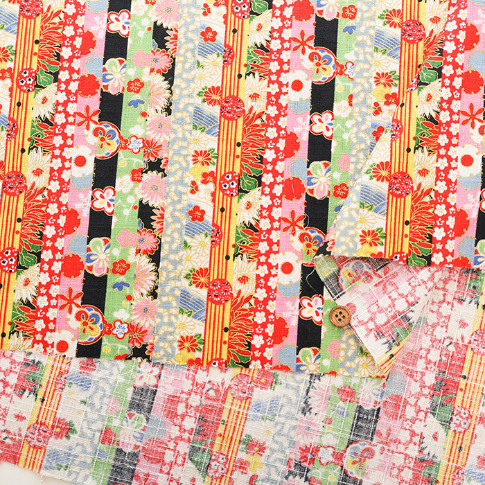 Cotton Dobby Fabric - Modern Patchwork - nomura tailor