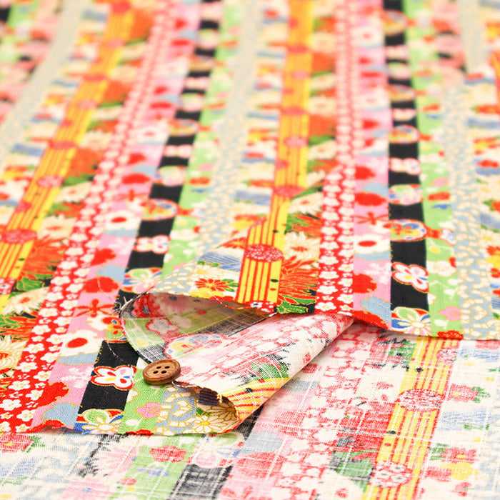 Cotton Dobby Fabric - Modern Patchwork - nomura tailor
