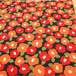 Cotton Shantung Print Fabric - Camellia - nomura tailor