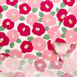 Cotton Shantung Print Fabric - Camellia - nomura tailor