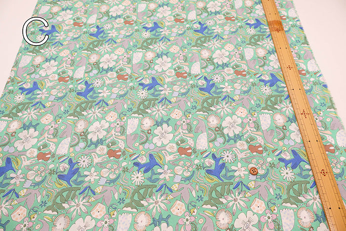 60"Cotton Lawn Fabric - Flower - nomura tailor