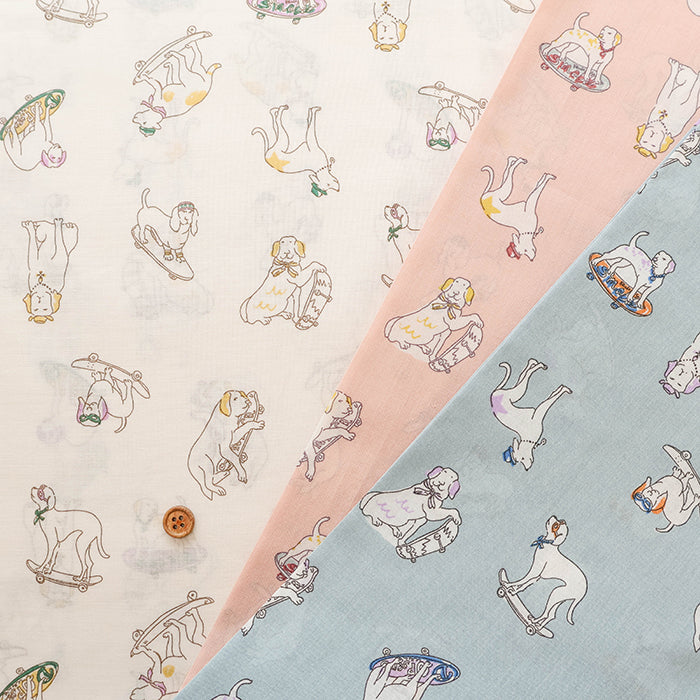 60” Cotton Lawn Fabric - Stylish Dog - nomura tailor