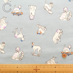 60” Cotton Lawn Fabric - Stylish Dog - nomura tailor