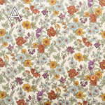 21W Cotton Corduroy Print Fabric - Drawing Flower - nomura tailor