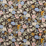 21W Cotton Corduroy Print Fabric - Drawing Flower - nomura tailor