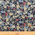 21W Cotton Corduroy Print Fabric - Drawing Flower - nomura tailor