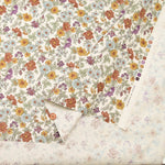 21W Cotton Corduroy Print Fabric - Drawing Flower - nomura tailor