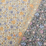 21W Cotton Corduroy Print Fabric - Elegant Flower - nomura tailor