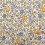 21W Cotton Corduroy Print Fabric - Elegant Flower - nomura tailor