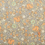 21W Cotton Corduroy Print Fabric - Elegant Flower - nomura tailor