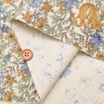 21W Cotton Corduroy Print Fabric - Elegant Flower - nomura tailor