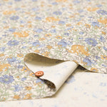 21W Cotton Corduroy Print Fabric - Elegant Flower - nomura tailor