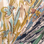 Cotton Fine Corduroy Print Fabric - Art Flower - nomura tailor