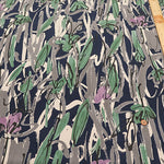 Cotton Fine Corduroy Print Fabric - Art Flower - nomura tailor