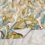 Cotton Fine Corduroy Print Fabric - Art Flower - nomura tailor