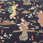 C/R Dobby Print Fabric - Utagawa Kuniyoshi “Morning Mist over Sumida River” - nomura tailor