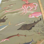 R/C Digital Print Fabric Ito Jakuchu “School of Fish” (Octopus & Sea Bream) - nomura tailor