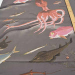 R/C Digital Print Fabric Ito Jakuchu “School of Fish” (Octopus & Sea Bream) - nomura tailor