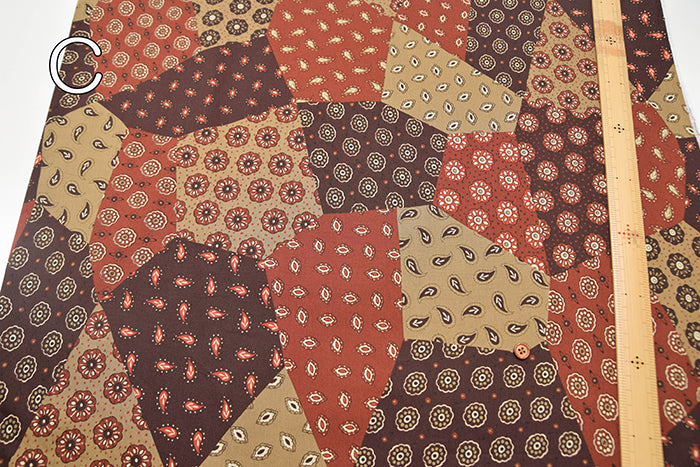 Cotton Broadcloth Fabric - Paisley Patchwork - nomura tailor