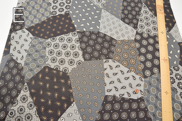 Cotton Broadcloth Fabric - Paisley Patchwork - nomura tailor