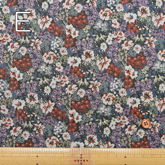 Cotton 30 Viyella Print Fabric - Chic Flower - nomura tailor
