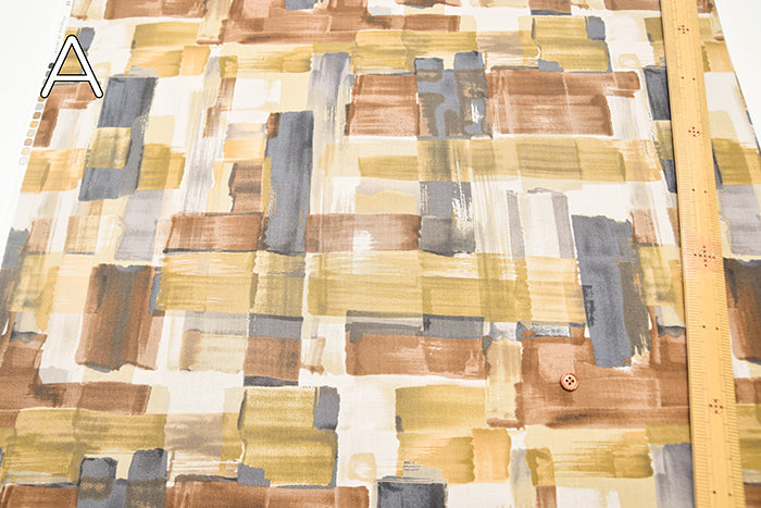Cotton 30 Viyella Print Fabric - Painted Check - nomura tailor