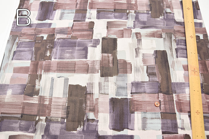 Cotton 30 Viyella Print Fabric - Painted Check - nomura tailor