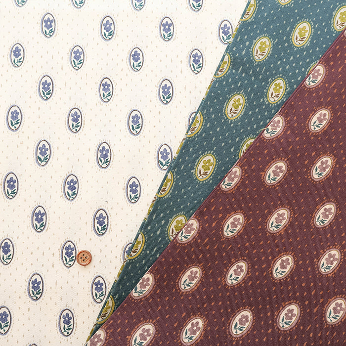Cotton 30 Viyella Print Fabric - Flower - nomura tailor