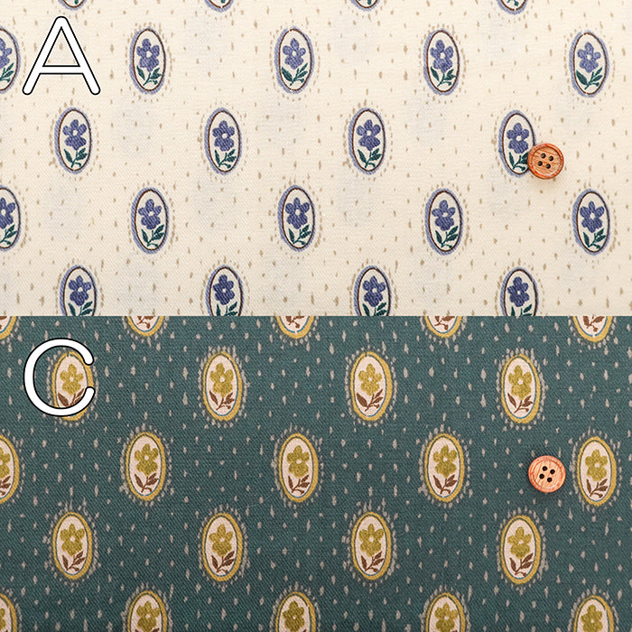 Cotton 30 Viyella Print Fabric - Flower - nomura tailor