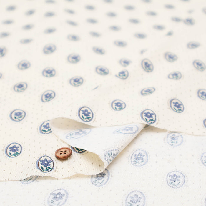 Cotton 30 Viyella Print Fabric - Flower - nomura tailor