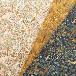 Cotton Fine Corduroy Print Fabric - Forest and Animals - nomura tailor