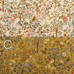 Cotton Fine Corduroy Print Fabric - Forest and Animals - nomura tailor