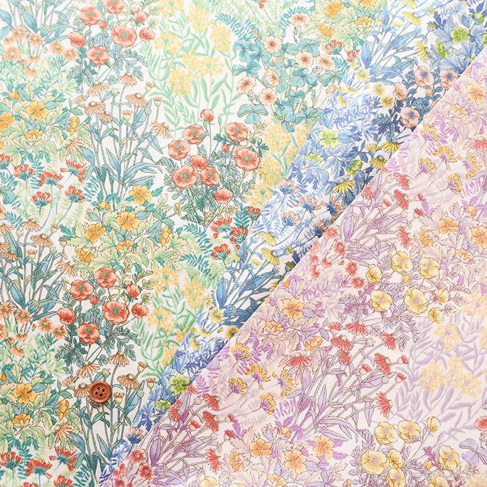 Cotton High-Density 80 Lawn Print Fabric - Flower - nomura tailor