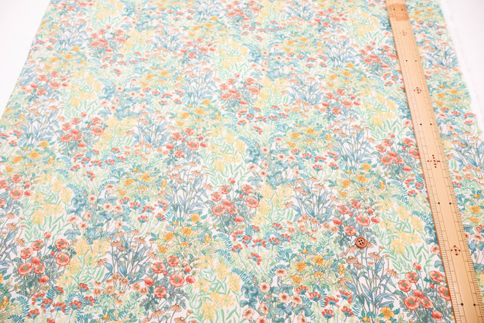 Cotton High-Density 80 Lawn Print Fabric - Flower - nomura tailor
