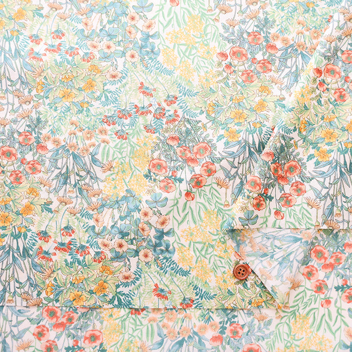 Cotton High-Density 80 Lawn Print Fabric - Flower - nomura tailor