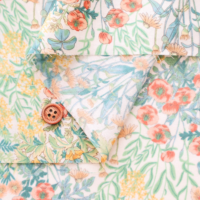 Cotton High-Density 80 Lawn Print Fabric - Flower - nomura tailor
