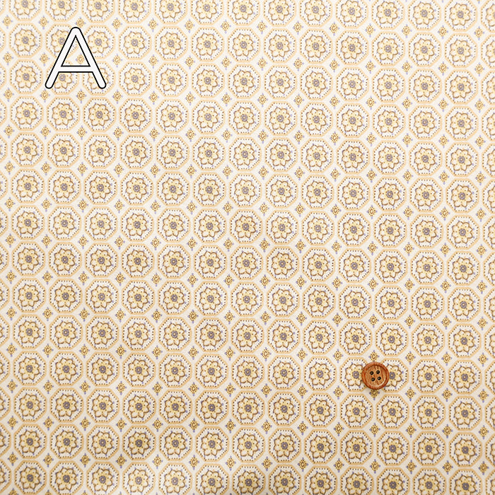 Cotton High-Density 80 Lawn Print Fabric - Flower Tile - nomura tailor
