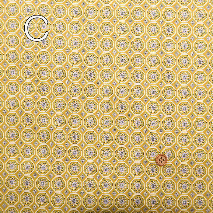 Cotton High-Density 80 Lawn Print Fabric - Flower Tile - nomura tailor