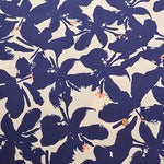 Cotton 60 Typewriter Print Fabric - Monotone Flower - nomura tailor