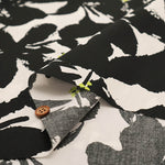 Cotton 60 Typewriter Print Fabric - Monotone Flower - nomura tailor