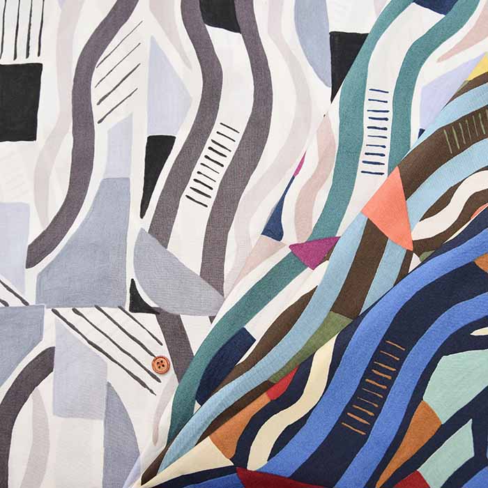 Cotton 60 Typewriter Print Fabric - Free Line - nomura tailor