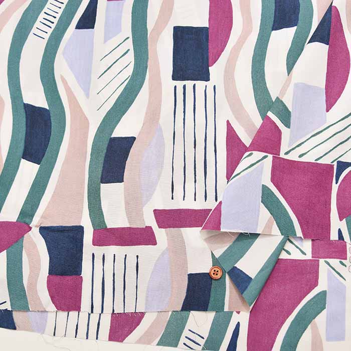 Cotton 60 Typewriter Print Fabric - Free Line - nomura tailor