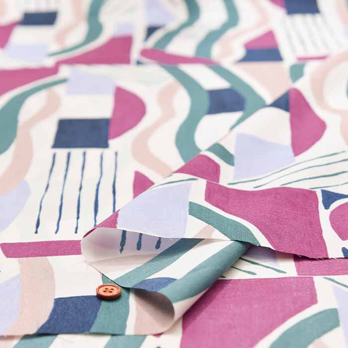 Cotton 60 Typewriter Print Fabric - Free Line - nomura tailor