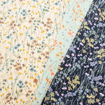 21W Cotton Corduroy Print Fabric - Flowers - nomura tailor