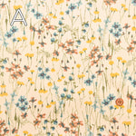 21W Cotton Corduroy Print Fabric - Flowers - nomura tailor