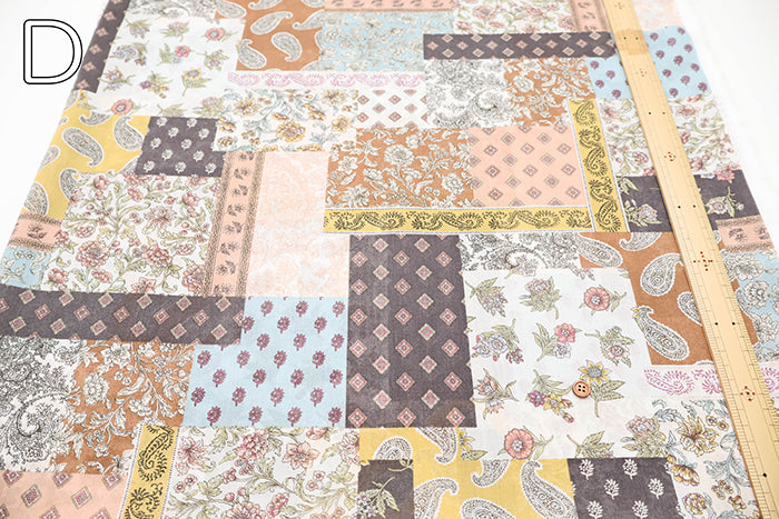 Cotton 80 Chiffon Voile Print Fabric - Patchwork - nomura tailor