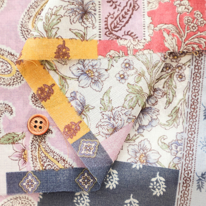 Cotton 80 Chiffon Voile Print Fabric - Patchwork - nomura tailor