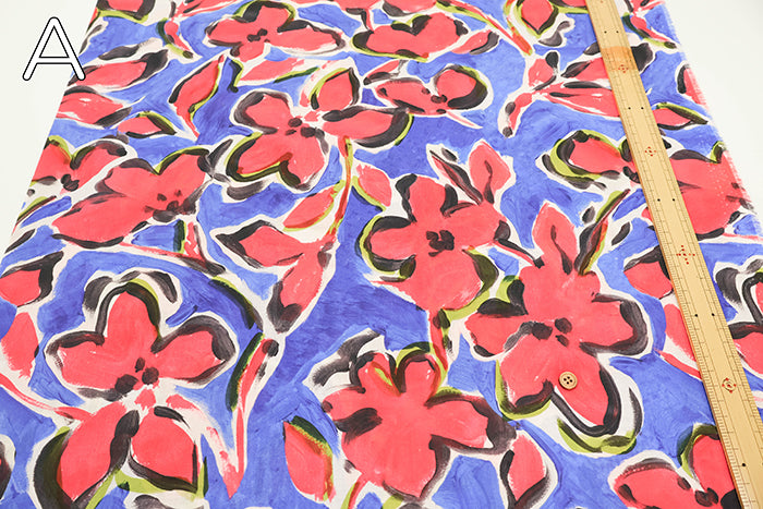 Cotton Inkjet-printed Fabric - Flower - nomura tailor