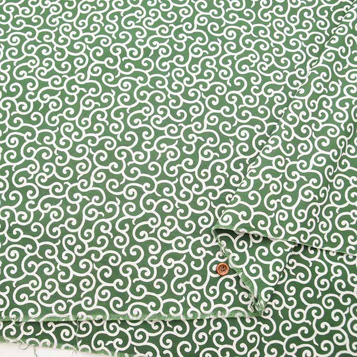 Cotton sheeting print fabric Karakusa (small) - nomura tailor