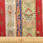 Cotton 60 Lawn Fabric - Stripe Paisley - nomura tailor